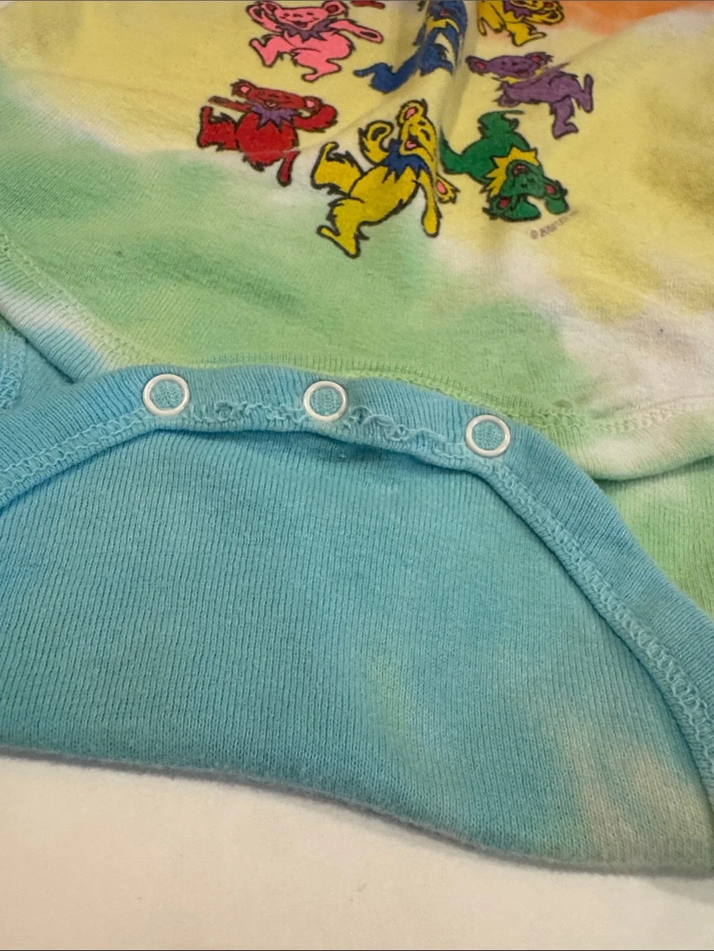 Liquid Blue Grateful Dead Tie Dye Onesie Baby Infant Size 6-12 Months